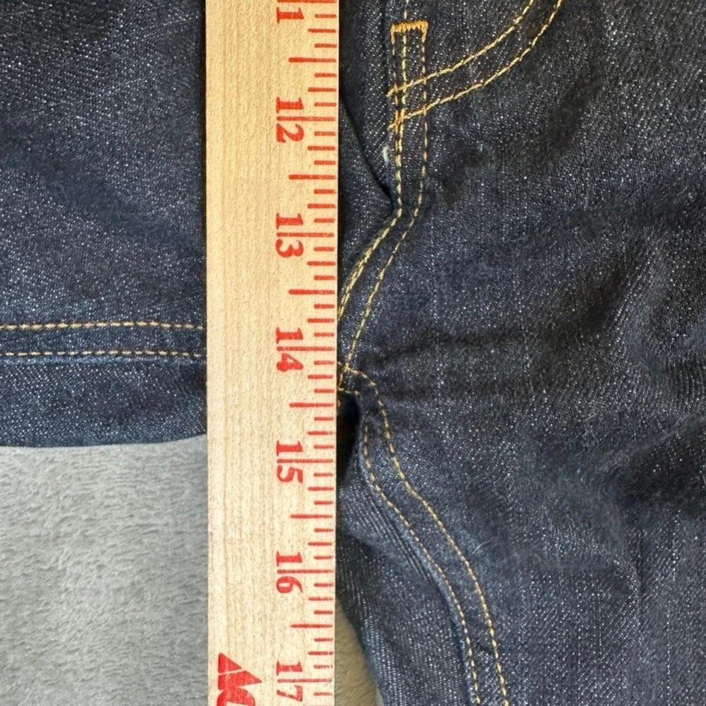 Levi Strauss Mens Dark Wash Indigo Straight Leg Denim Jeans Blue 42x27